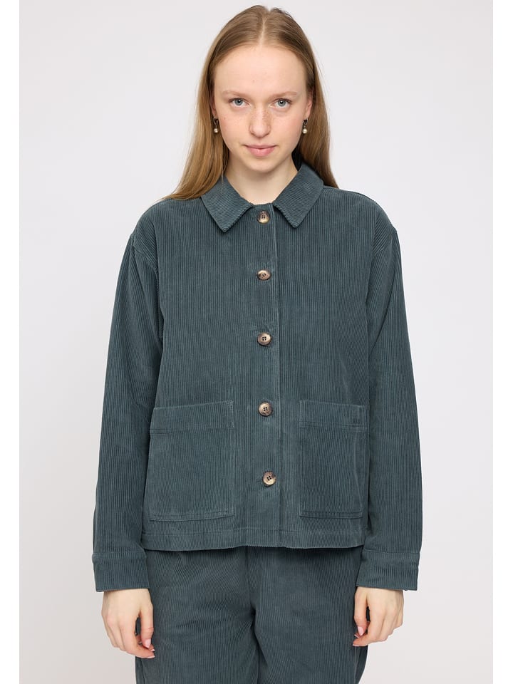 MAZINE Koszula sztruksowa w kolorze zielonym rozmiar: M