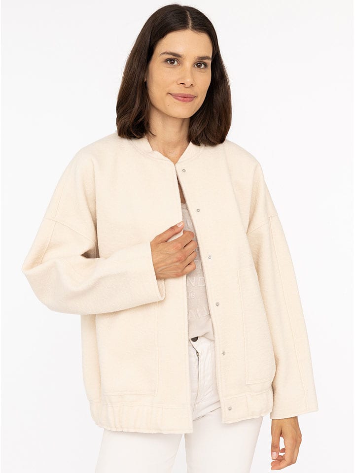 Zwillingsherz Kurtka "Cozy" w kolorze beżowym rozmiar: L/XL