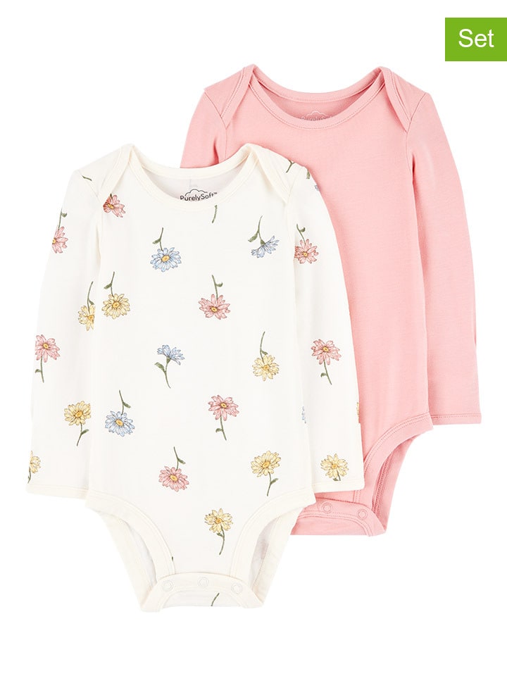 carter's Body (2 szt.) w kolorze jasnoróżowym i białym rozmiar: 74