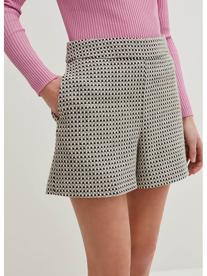 STEFANEL Szorty w kolorze beżowo-czarnym rozmiar: 38