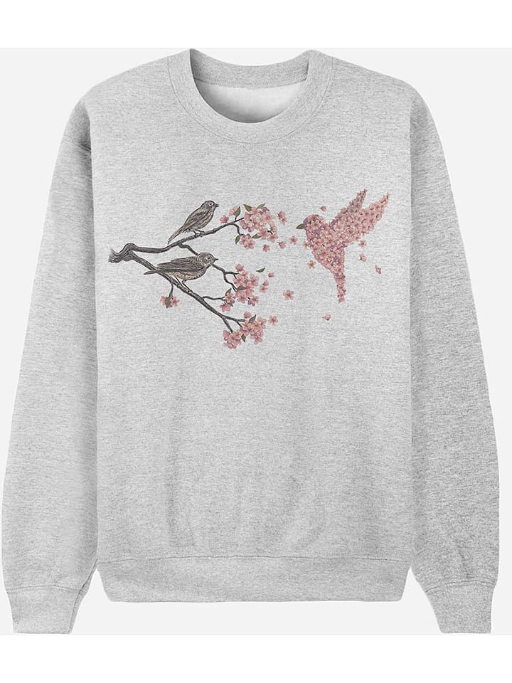 WOOOP Bluza "Blossom Bird" w kolorze szarym rozmiar: XXL