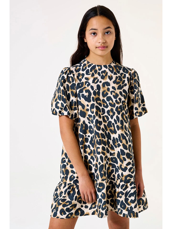 Garcia Sukienka w kolorze beżowo-czarnym rozmiar: 152/158