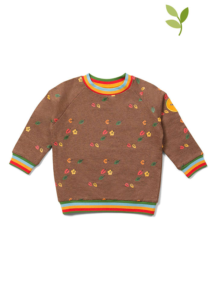 Little Green Radicals Bluza "Falling Leaves" w kolorze jasnobrązowym rozmiar: 92