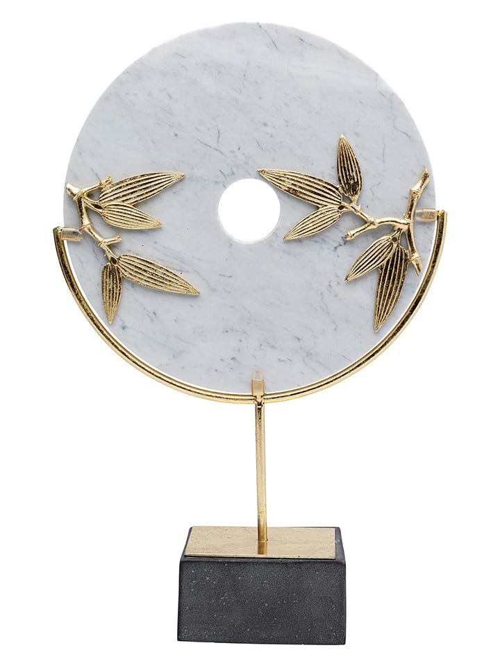 Kare Figurka dekoracyjna "Circle" w kolorze biało-złotym - wys. 51 cm rozmiar: onesize