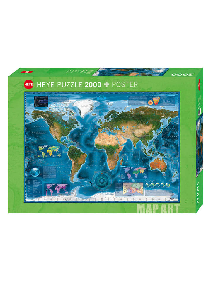 HEYE 1.500-częściowe puzzle "Satellite Map" - 12+ rozmiar: onesize