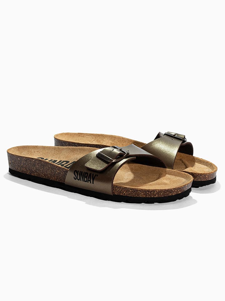 Sunbay Klapki "Jasmin" w kolorze złotym rozmiar: 39