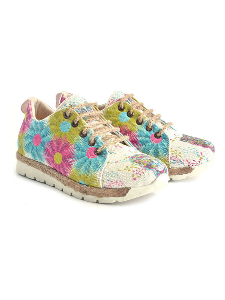 Goby Sneakersy w kolorze beżowym ze wzorem rozmiar: 39