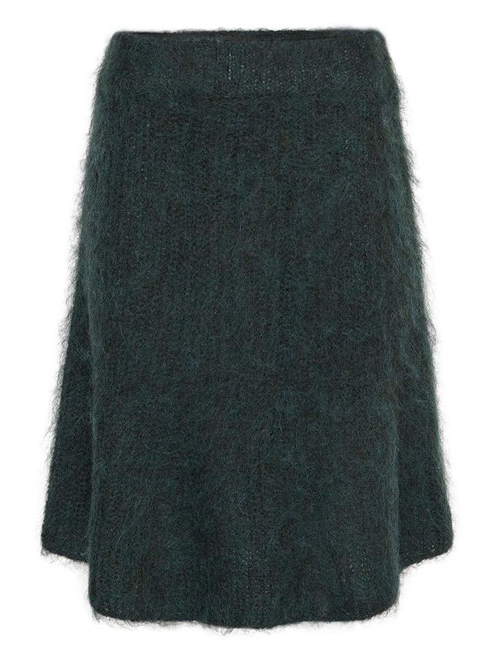 MOSS COPENHAGEN Spódnica dzianinowa "Annalisa" w kolorze ciemnozielonym rozmiar: S/M