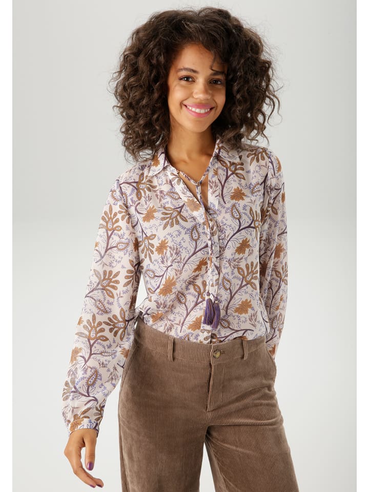 Aniston Bluzka w kolorze kremowo-karmelowym rozmiar: 48