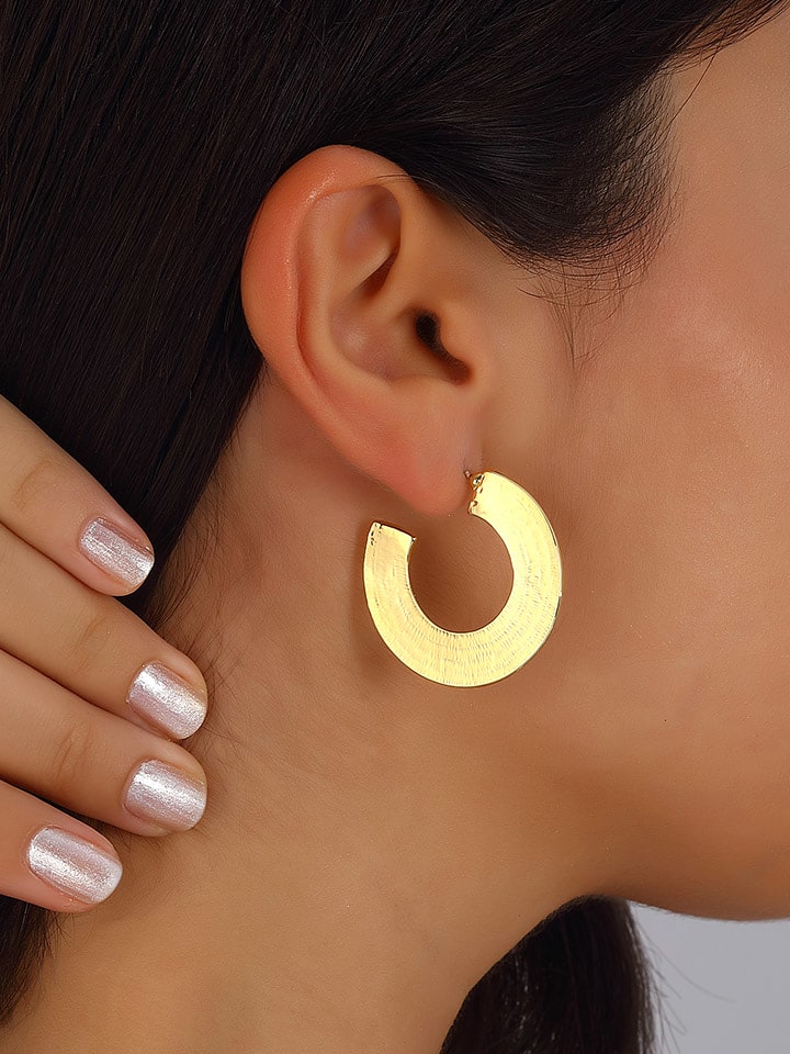 Nakkash Pozłacane kolczyki-kreole rozmiar: onesize