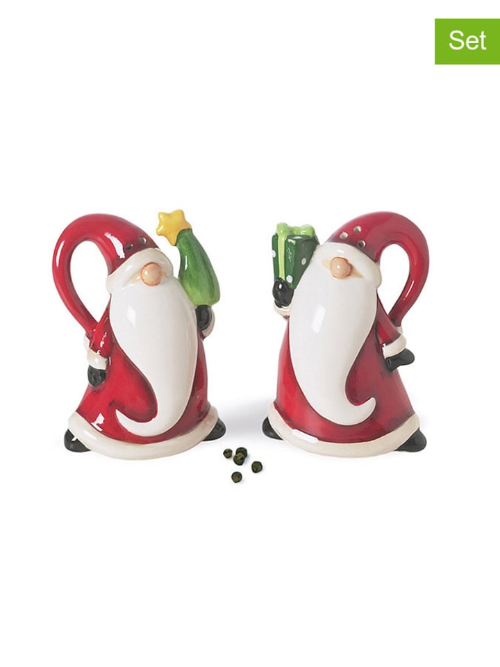 Trendy Kitchen by EXCÉLSA 2-częściowy zestaw przyprawników w kolorze czerwono-białym rozmiar: onesize