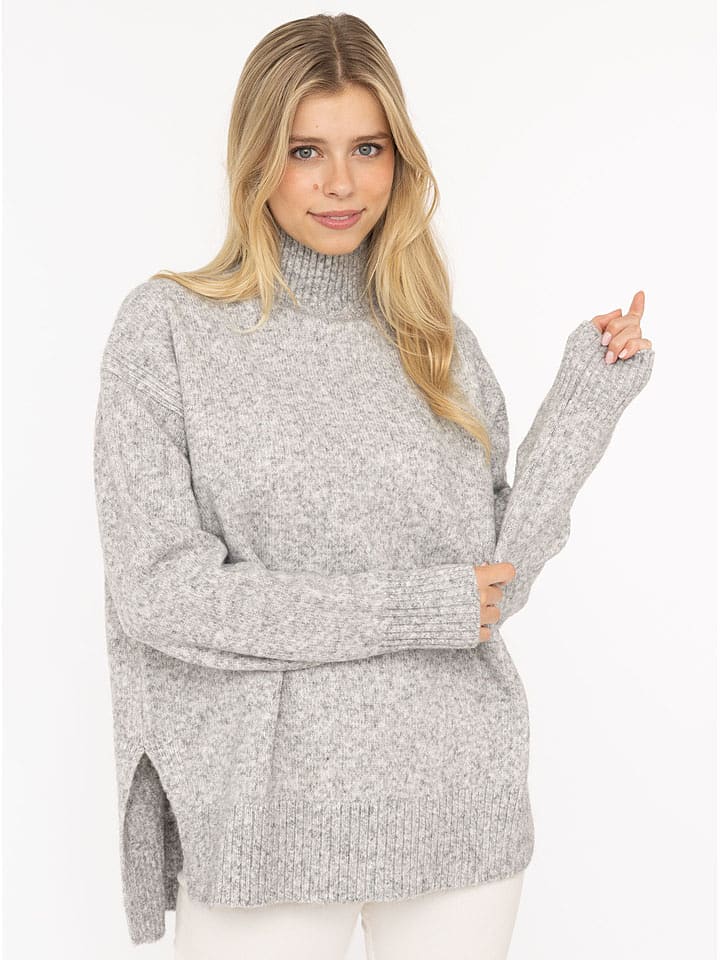 Zwillingsherz Sweter w kolorze szarym rozmiar: L