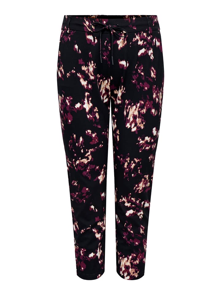 ONLY Carmakoma Spodnie w kolorze czarno-fioletowym rozmiar: 50/L32