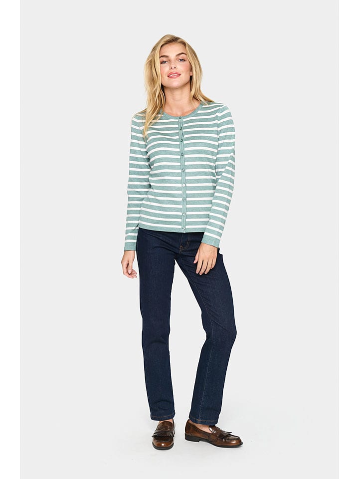 SAINT TROPEZ Kardigan w kolorze turkusowym rozmiar: XS