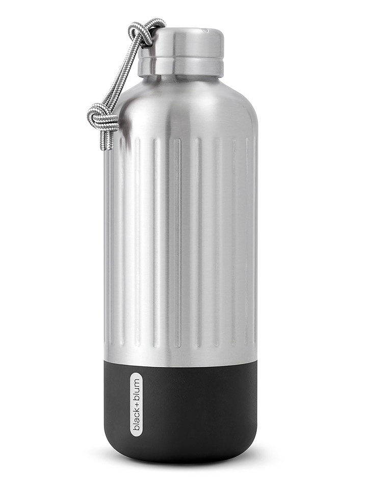 Black+Blum Butelka termiczna "Explorer" w kolorze srebrno-czarnym - 850 ml rozmiar: onesize