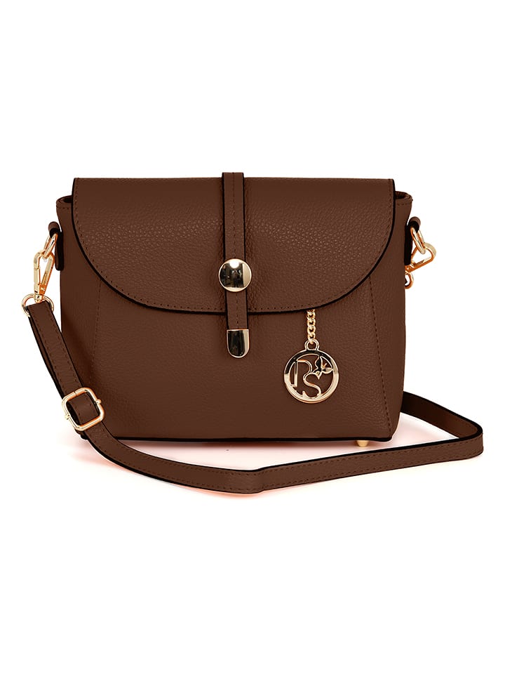 Pia Sassi Skórzana torebka "La Marmora" w kolorze brązowym - 25 x 19 x 8 cm rozmiar: onesize