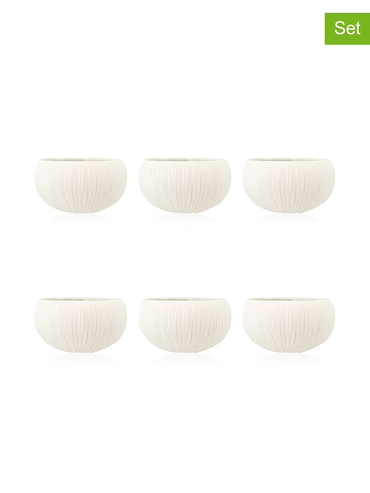 Ogo Living Miski (6 szt.) "Urus" w kolorze biało-miętowym - Ø 8 cm rozmiar: onesize