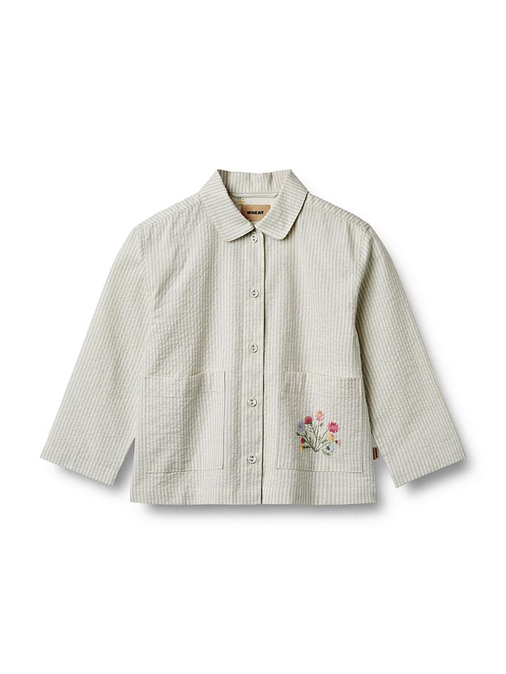 Wheat Bluzka "Ghita" w kolorze jasnoszaro-białym rozmiar: 140