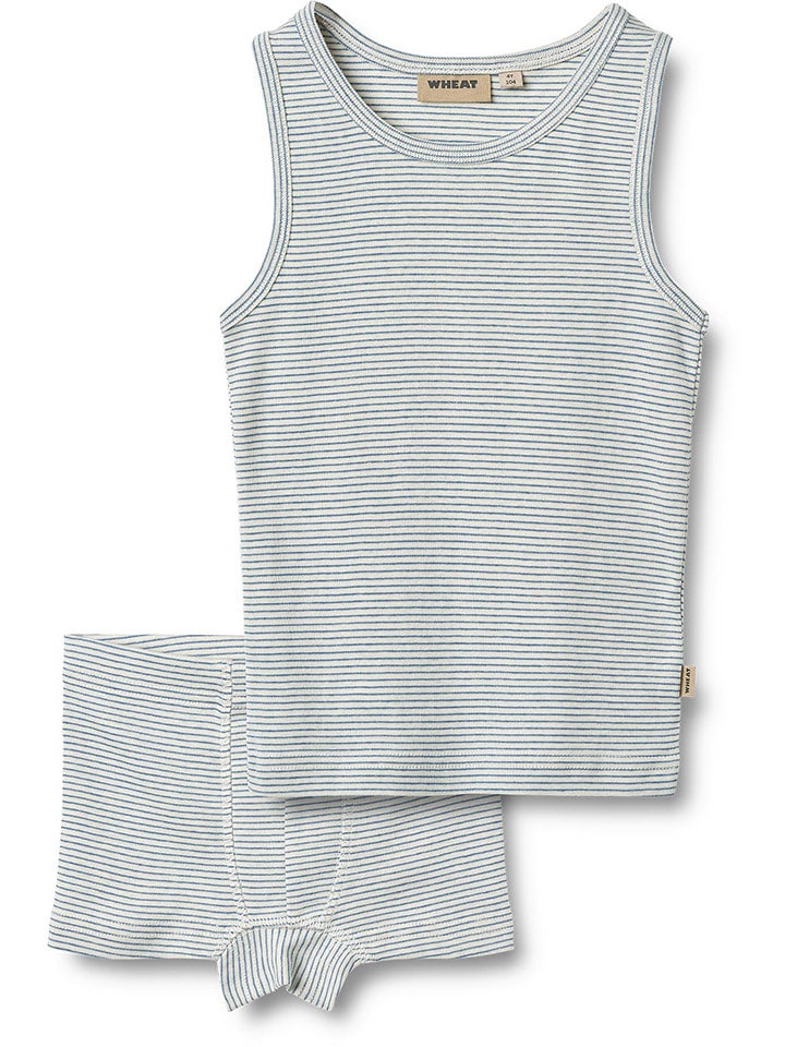 Wheat 2-częściowy zestaw bielizny "Louis" w kolorze niebiesko-kremowym rozmiar: 98