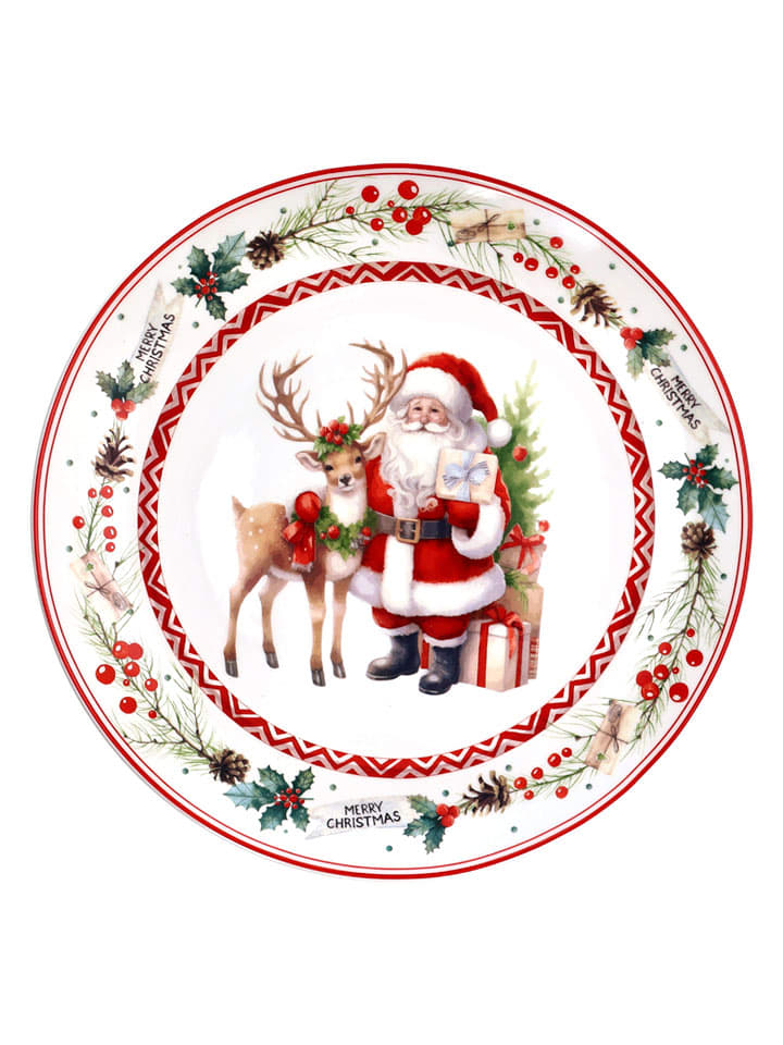 Tognana Podtalerz "Santa Claus" w kolorze czerwono-zielono-białym - Ø 30 cm rozmiar: onesize