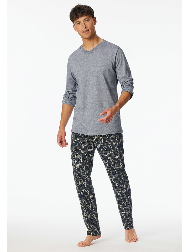 Schiesser Koszulka piżamowa w kolorze szarym rozmiar: 48