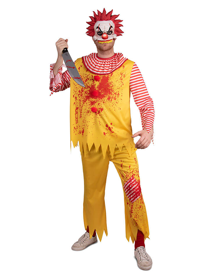 Party x People 2-częściowy kostium "Horror Clown" w kolorze pomarańczowym rozmiar: XL