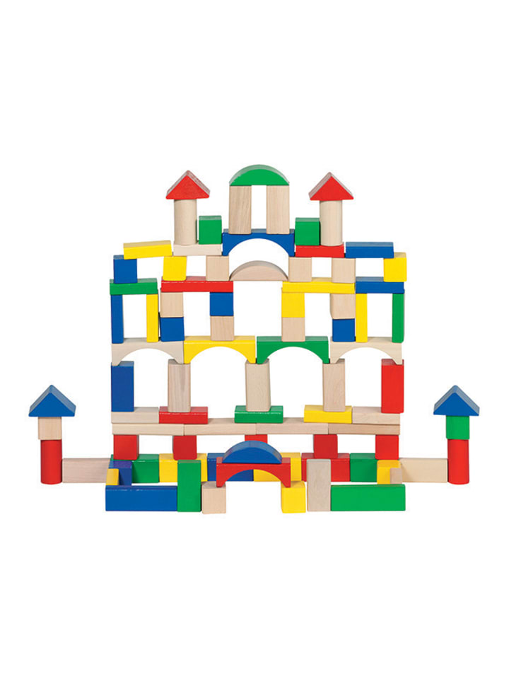 Goki 100-częściowy zestaw kolorowych klocków w wiaderku - 3+ rozmiar: onesize