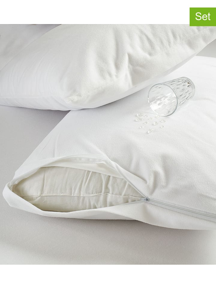 Colourful Cotton Poszewki (2 szt.) w kolorze białym na poduszkę rozmiar: 50x70 cm