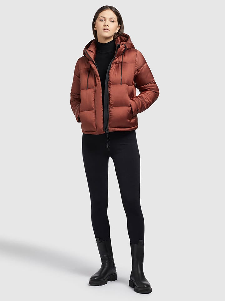 Khujo Kurtka pikowana "Stine Satin" w kolorze brązowym rozmiar: XXL