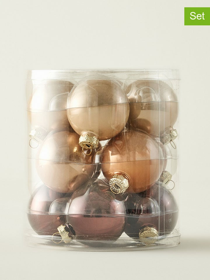 BELLA MAISON Bombki (12 szt.) w kolorze beżowo-brązowym rozmiar: onesize