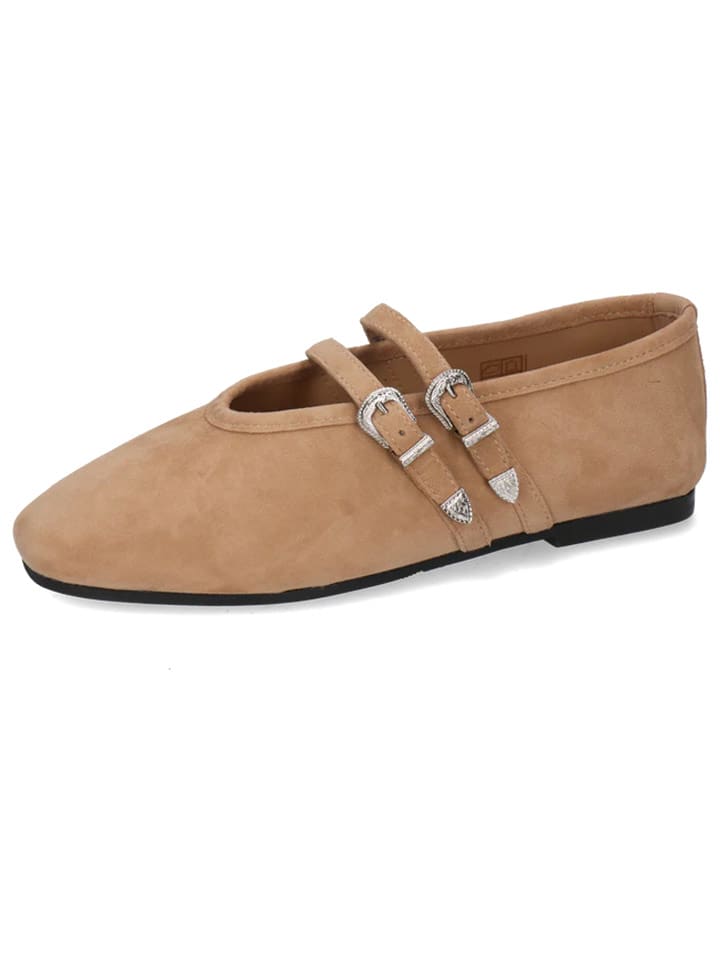 MELVIN & HAMILTON Skórzane baleriny w kolorze beżowym rozmiar: 38