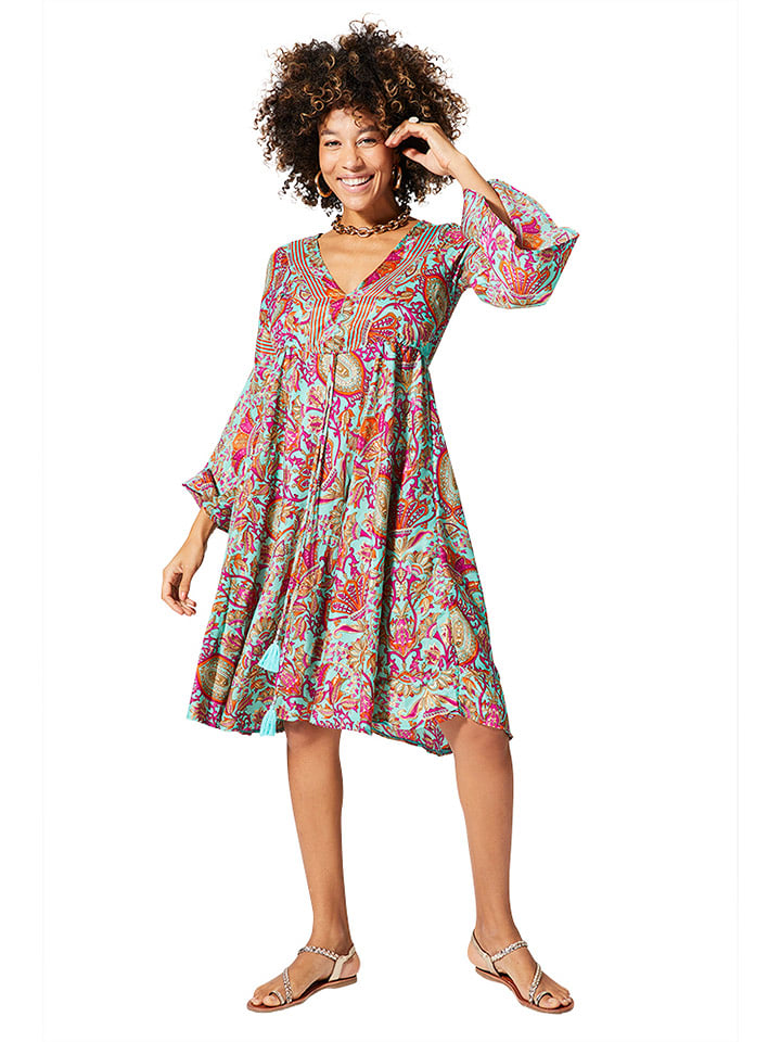 Ipanima Sukienka w kolorze turkusowo-różowym rozmiar: 34/36