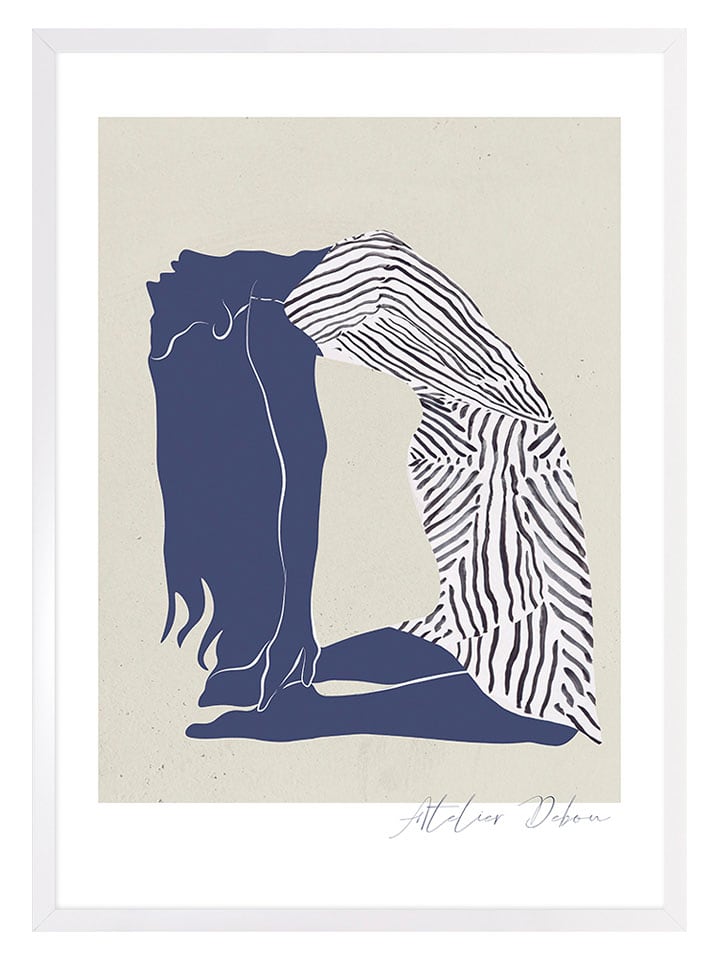 Ars Longa Druk artystyczny "Female Body Tilted" w ramce - 70 x 50 cm rozmiar: onesize