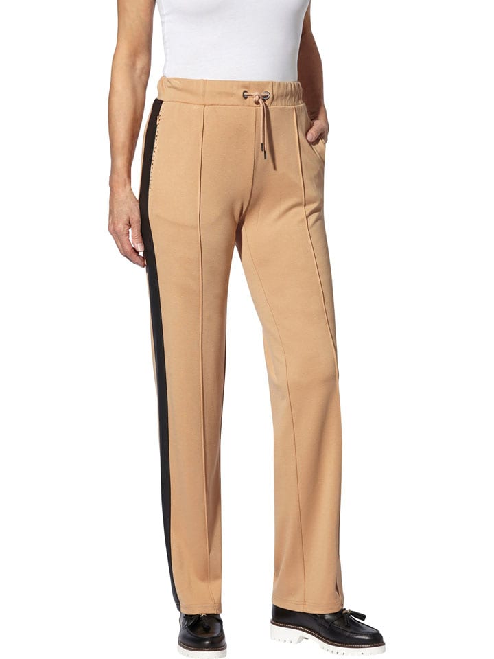 WITT WEIDEN Spodnie w kolorze jasnobrązowo-czarnym rozmiar: 44