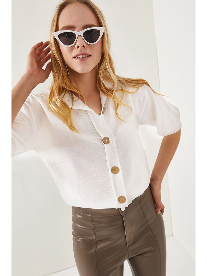 Olalook Koszula w kolorze białym rozmiar: L