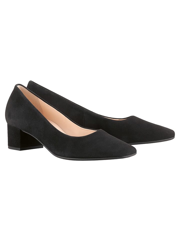 Högl Skórzane czółenka "Squared 40" w kolorze czarnym rozmiar: 34,5