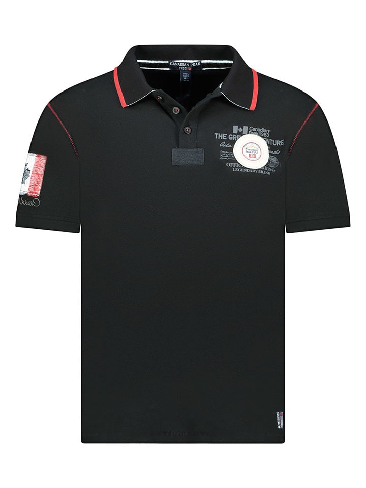 Canadian Peak Koszulka polo "Kilsvikeak" w kolorze czarnym rozmiar: S