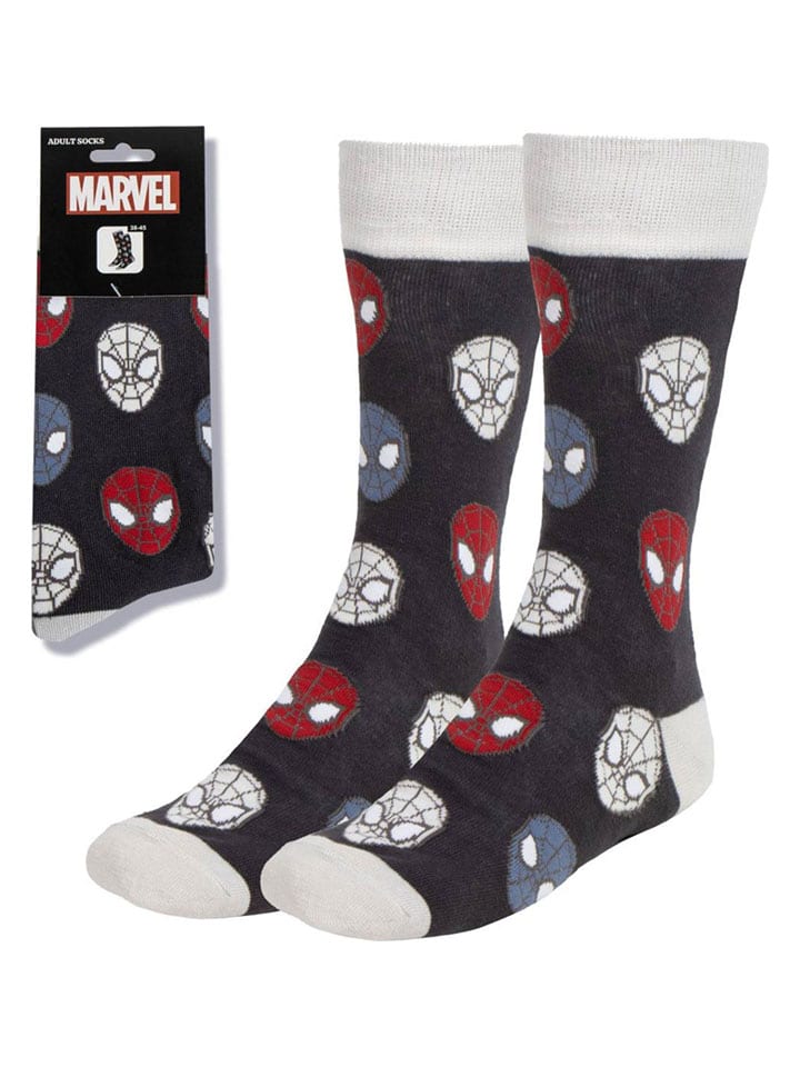 Lucky Socks Skarpety "Spiderman" w kolorze szaro-antracytowo-bordowym rozmiar: 38-45