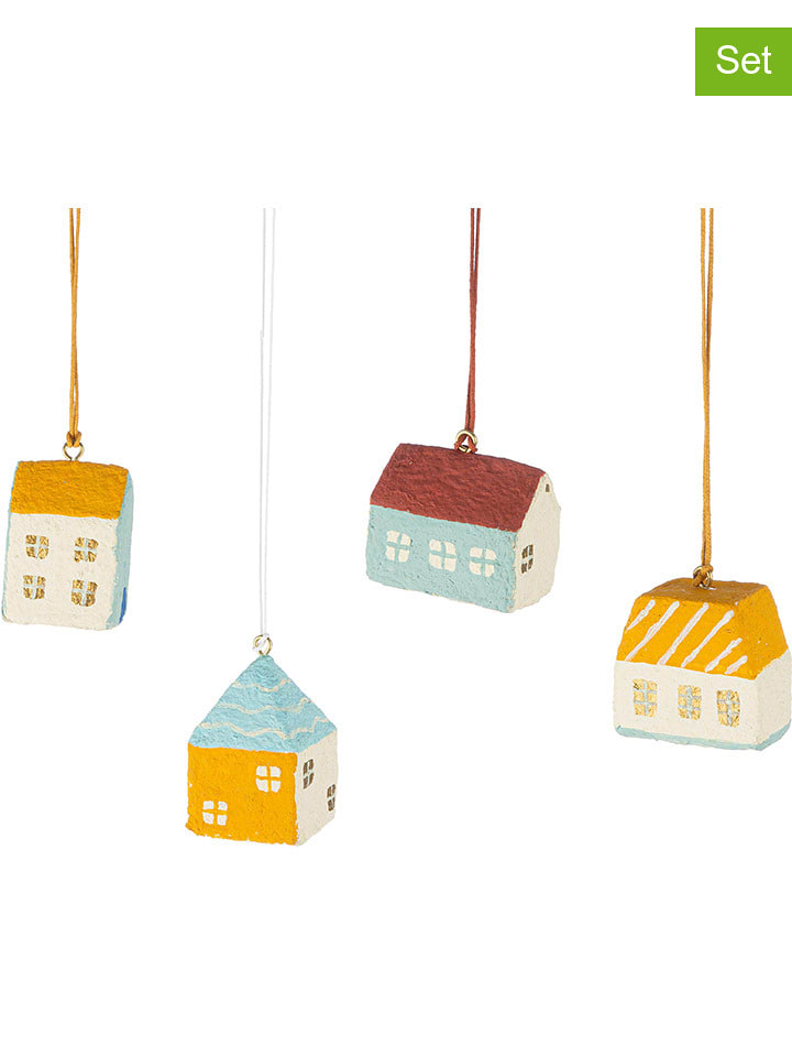 GILDE Ozdoby choinkowe (3 szt.) w różnych kolorach - 4,5 x 5,5 x 3,5 cm rozmiar: onesize