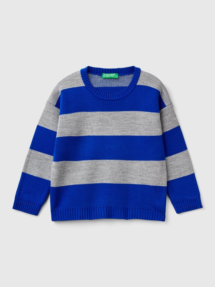 Benetton Sweter w kolorze niebiesko-szarym rozmiar: 104