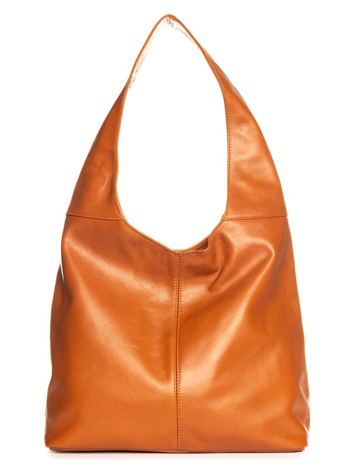 Lucca Baldi Skórzana torebka "Barga" w kolorze jasnobrązowym - 33 x 32 x 16 cm rozmiar: onesize