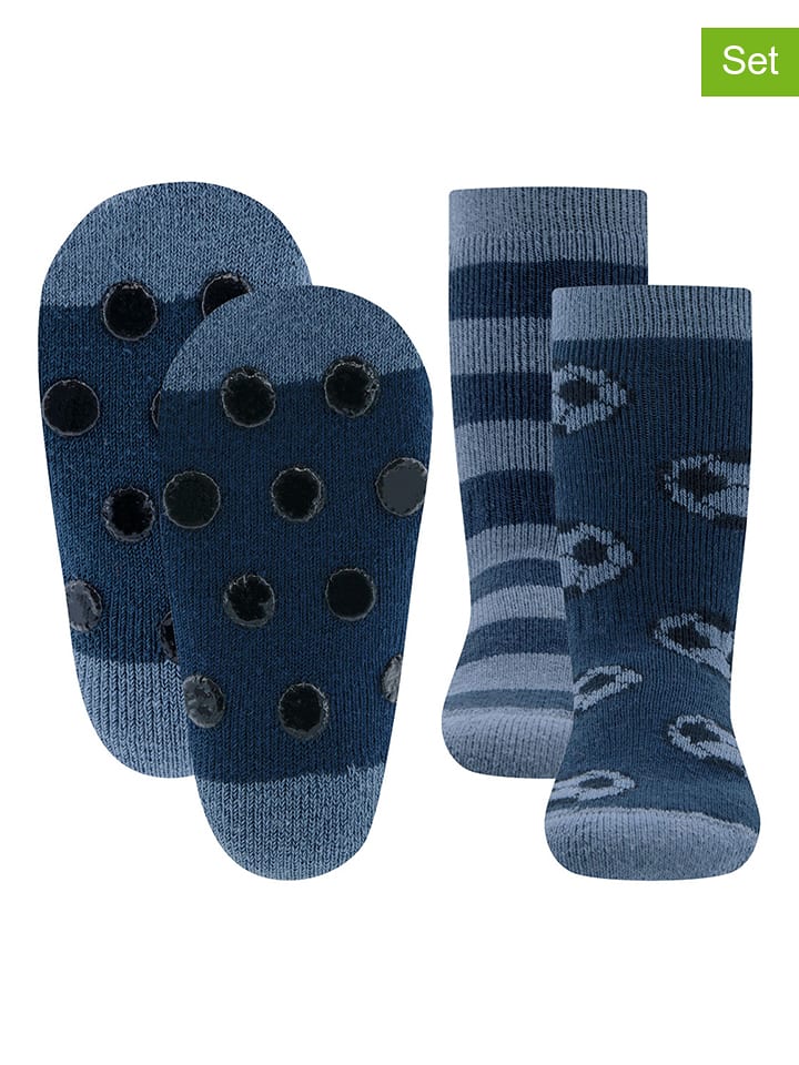 ewers Skarpety antypoślizgowe (2 pary) w kolorze niebieskim rozmiar: 35-38