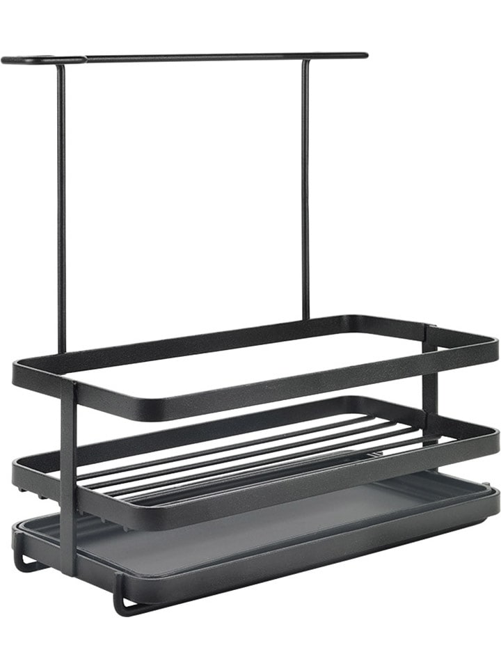 metaltex Organizer "Lava" w kolorze czarnym do zlewu - 22 x 24 x 11 cm rozmiar: onesize