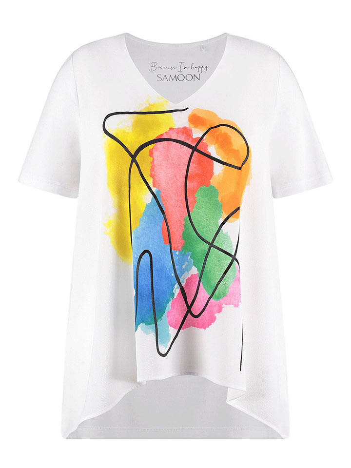 SAMOON Koszulka w kolorze białym rozmiar: 46