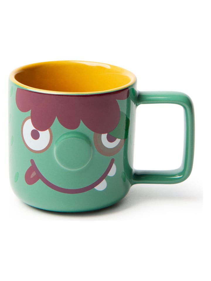 Trendy Kitchen by EXCÉLSA Kubek "The Moonster" w kolorze zielono-fioletowym do kawy - 90 ml rozmiar: onesize