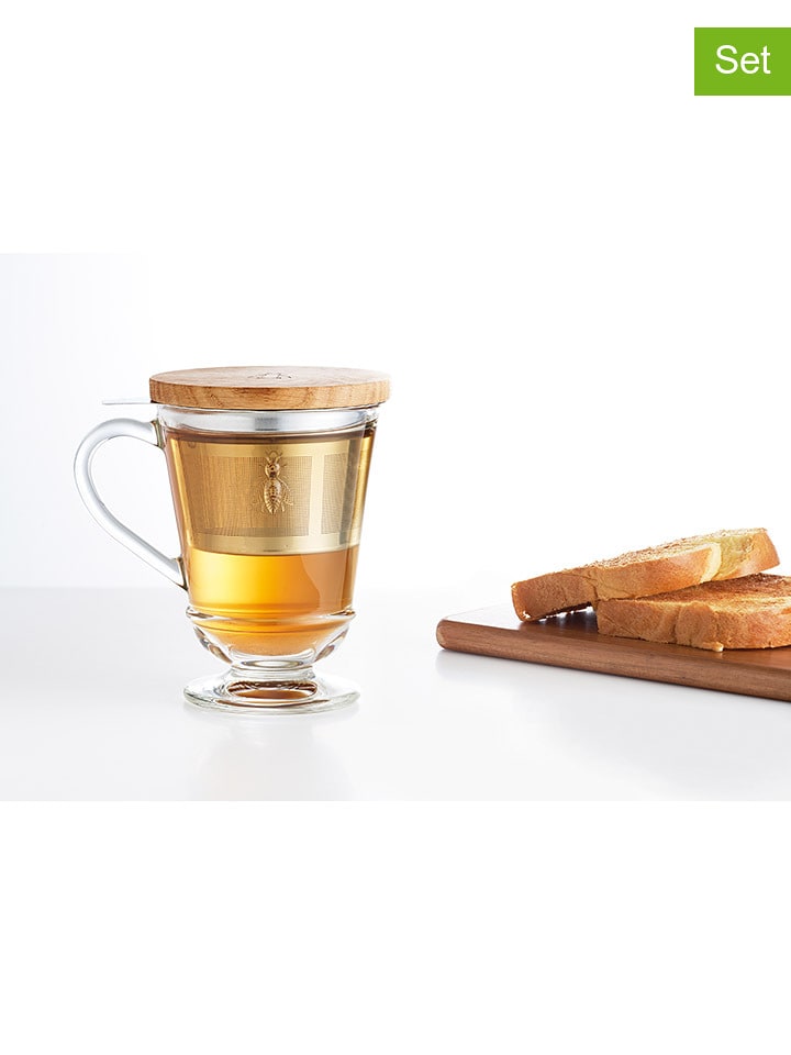 La Rochère France 3-częściowy zestaw "Abeille" w kolorze jasnobrązowym - 280 ml rozmiar: onesize