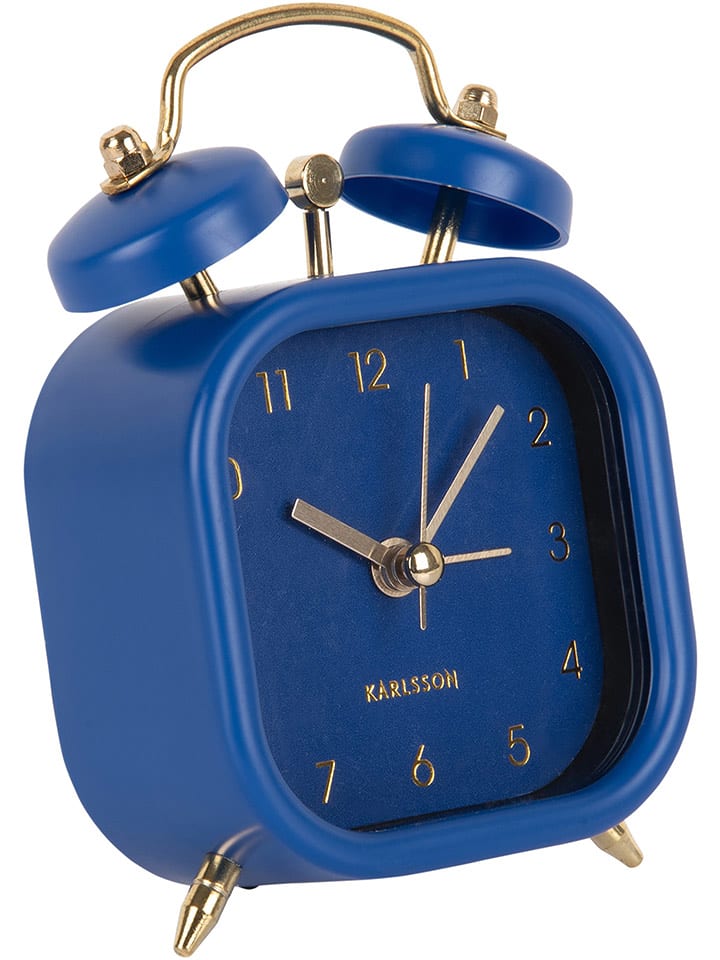 Karlsson Budzik "Glam" w kolorze niebieskim - wys. 11,4 cm rozmiar: onesize