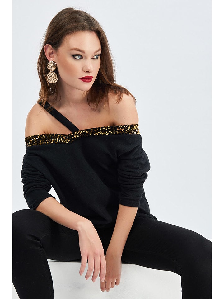 Milan Kiss Bluzka w kolorze czarnym rozmiar: L