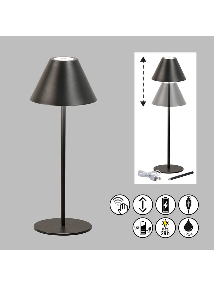 FH Lighting Lampa stołowa LED "Kano" w kolorze czarnym - wys. 36 x Ø 14 cm rozmiar: onesize