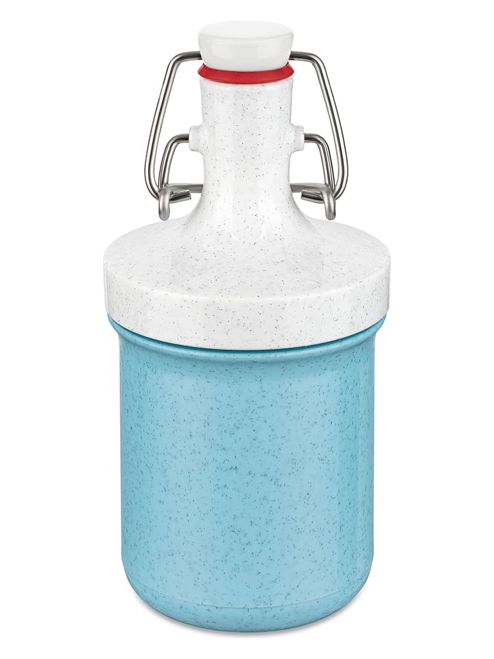koziol Butelka "Plopp to go mini" w kolorze biało-błękitnym - 200 ml rozmiar: onesize